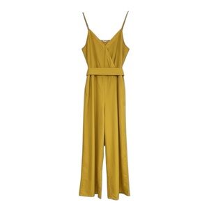 Flying Tomato Sleeveless Jumpsuit Women’s Small Yellow Gold Wide Leg